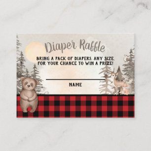 Buffel Plaid Woodland Luier Raffle Informatiekaartje