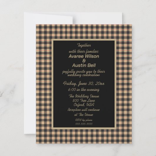 Buffel Plaid Zwart en Goud (Voorkant)