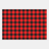 Buffel Plaid Zwart en rood, groen en blauw Inpakpapier Vel (Voorkant)