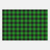 Buffel Plaid Zwart-wit, Rood en Groen Inpakpapier Vel (Voorkant 3)