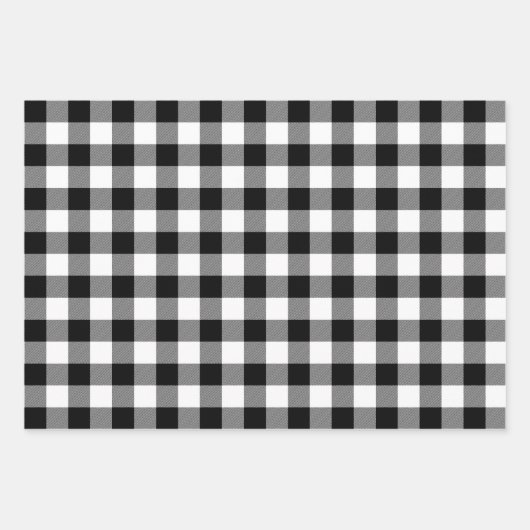 Buffel Plaid Zwart-wit, Rood en Groen Inpakpapier Vel (Voorkant)