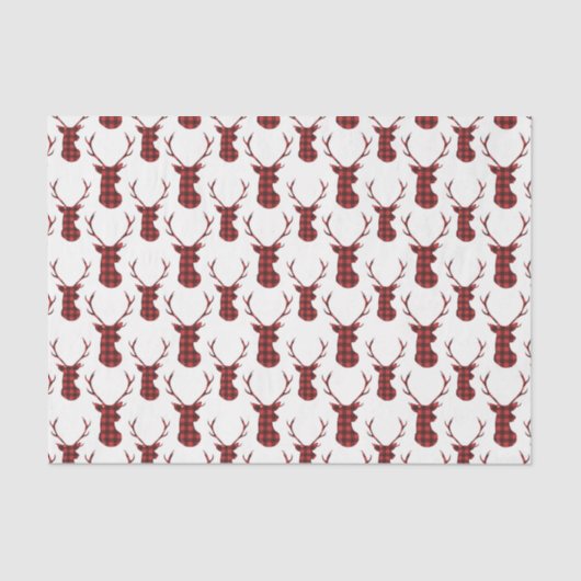 Buffel Red Plaid hert Tissuepapier (Voorkant)
