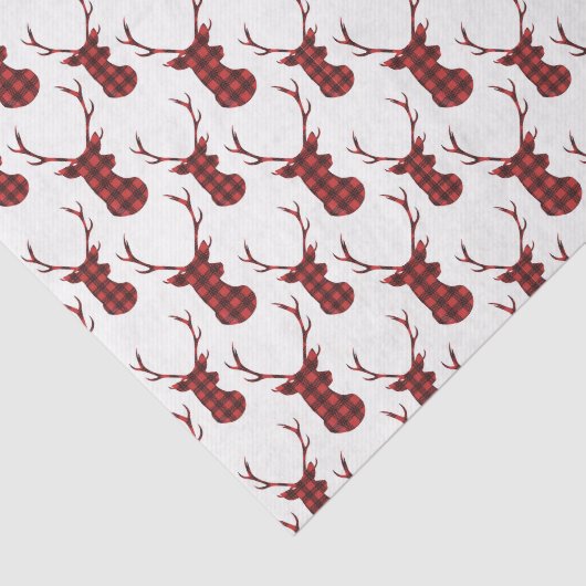 Buffel Red Plaid hert Tissuepapier (Detail)