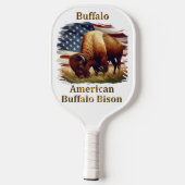 Buffel voor de Amerikaanse vlag Pickleball Paddle (Achterkant)