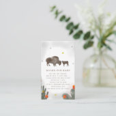 BuffelBaby shower Floral Cactus Book Request Informatiekaartje (Staand voorkant)