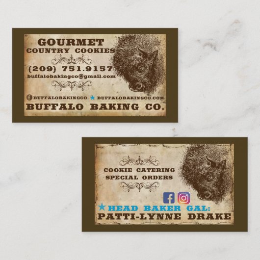 buffelbakken visitekaartje (Voorkant / Achterkant)