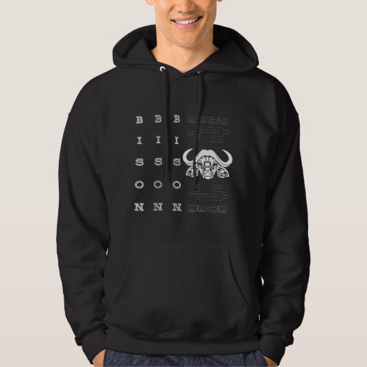 buffelbison bij esthetisch logo hoodie (Voorkant)