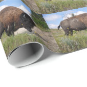 Buffelblad op zonnig verpakkingspapier cadeaupapier (Rol Hoek)