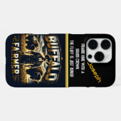 Buffelboer met kudde bij schemering iPhone hoesje (Achterkant horizontaal)