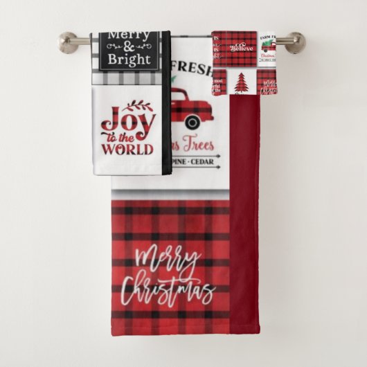 Buffelbord met kerstoffertes bad handdoek (Insitu)