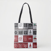 Buffelbord met kerstoffertes tote bag (Voorkant)