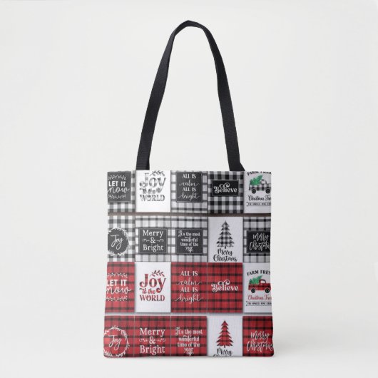Buffelbord met kerstoffertes tote bag (Voorkant)
