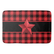 Buffelbord met rood/zwart met rood Star-ontwerp