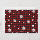 buffelbord met sneeuwvlok feestdagenkaart (Achterkant)