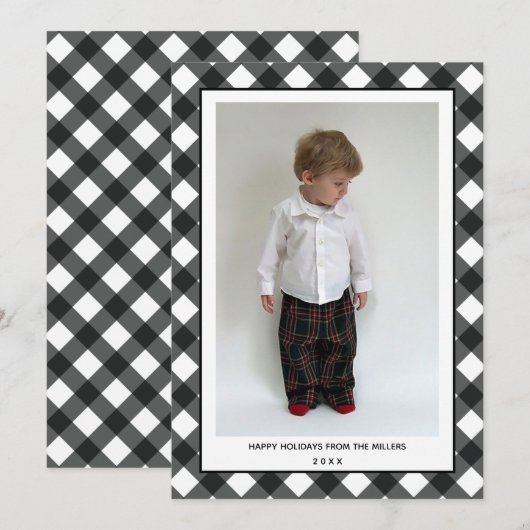 Buffelbord Prettige feestdagen voor kerstmis Feestdagenkaart (Voorkant / Achterkant)