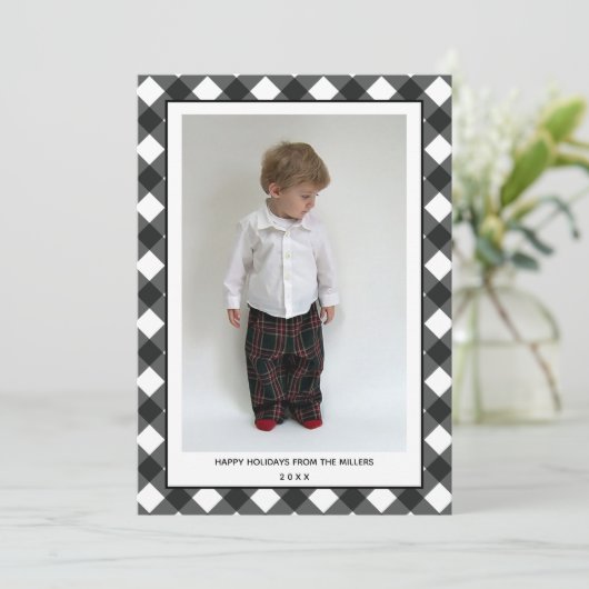 Buffelbord Prettige feestdagen voor kerstmis Feestdagenkaart (Staand voorkant)