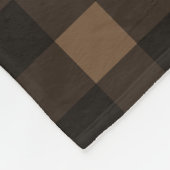Buffelcontrole Aangepaste kleur bruin monogram Fleece Deken (Hoek)