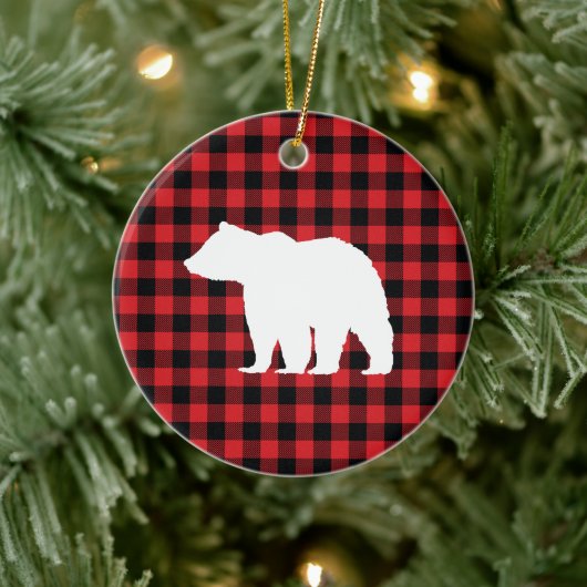 Buffelcontrole Beer Wilderness Cabine Keramisch Ornament (Boom)