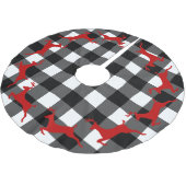 Buffelcontrole en rendierkerstboomrokken kerstboom rok (Gekanteld)