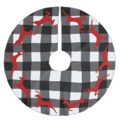 Buffelcontrole en rendierkerstboomrokken kerstboom rok (Voorkant)