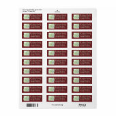 Buffelcontrole Glitter Botanische adresteruggave Etiket (Full Sheet)