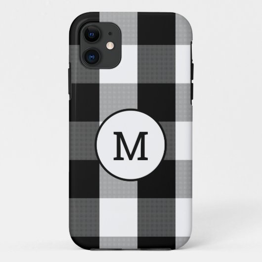 Buffelcontrole met monogram Case-Mate iPhone case (Achterkant)