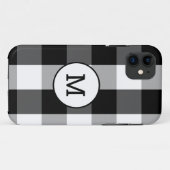 Buffelcontrole met monogram Case-Mate iPhone case (Achterkant (horizontaal))