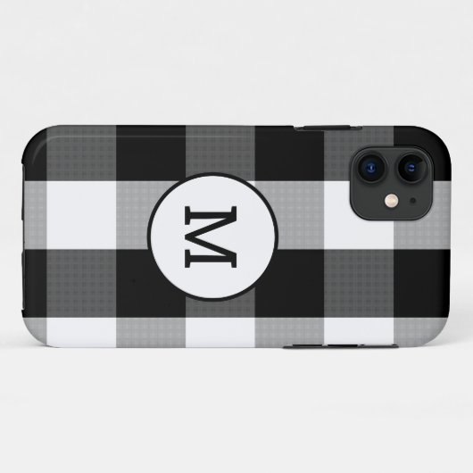 Buffelcontrole met monogram Case-Mate iPhone case (Achterkant (horizontaal))