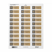 Buffelcontrole Monogram gegoten kraftpapier Etiket (Full Sheet)