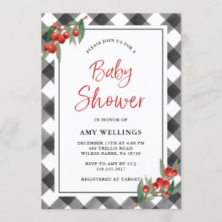 Buffelcontrole Zwart wit aangepast Baby shower Kaart