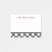 Buffelcontrole zwart-wit gepersonaliseerd post-it® notes (Voorkant)
