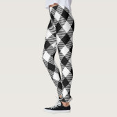 buffelcontrole, zwart-wit patroon leggings (Links)