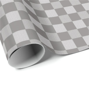 Buffelcontroles   Pset Pattern - Med Grey   wit Cadeaupapier