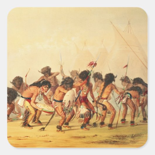 Buffeldans, c.1832 vierkante sticker (Voorkant)
