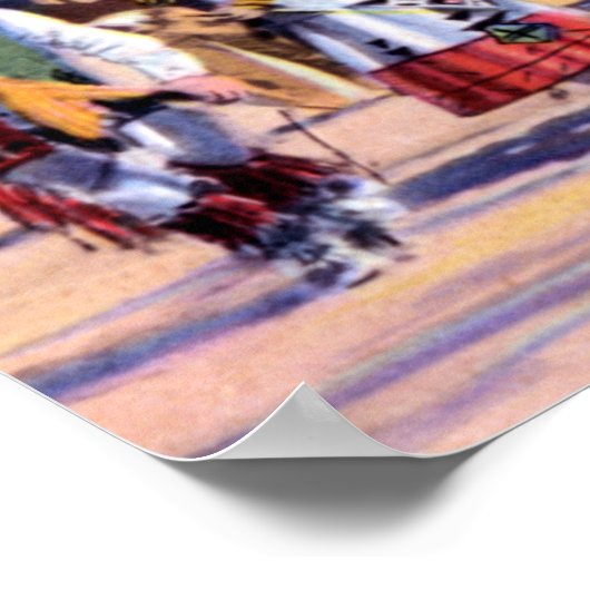 Buffeldans van de Pueblo-indianen Poster (Hoek)