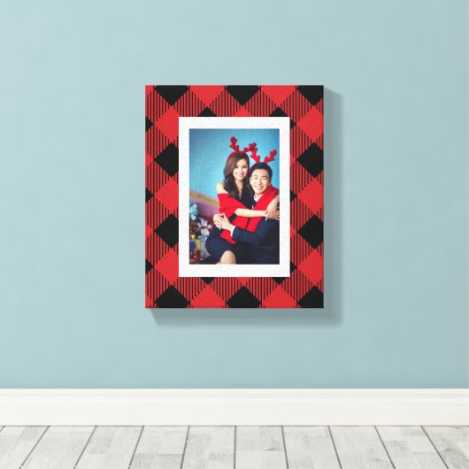 Buffelfoto afspelen canvas afdruk (Insitu (Houten vloer))