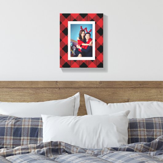 Buffelfoto afspelen canvas afdruk (Insitu (Slaapkamer))