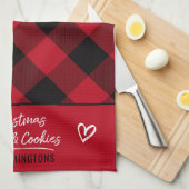 Buffelgarages en koekjes voor kerstmis met hart en theedoek (Quarter Fold)