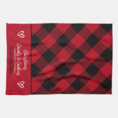 Buffelgarages en koekjes voor kerstmis met hart en theedoek (Horizontaal)