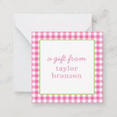 Buffelgebonden persoonlijke cadeaubehuizing Kaarte Notitiekaartje (Voorkant)