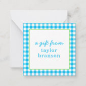 Buffelgebonden persoonlijke cadeaubehuizing Kaarte Notitiekaartje (Voorkant)