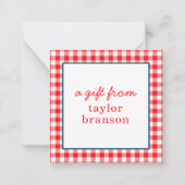 Buffelgebonden persoonlijke cadeaubehuizing Kaarte Notitiekaartje (Voorkant)