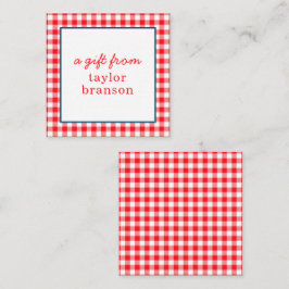 Buffelgebonden persoonlijke cadeaubehuizing Kaarte Notitiekaartje