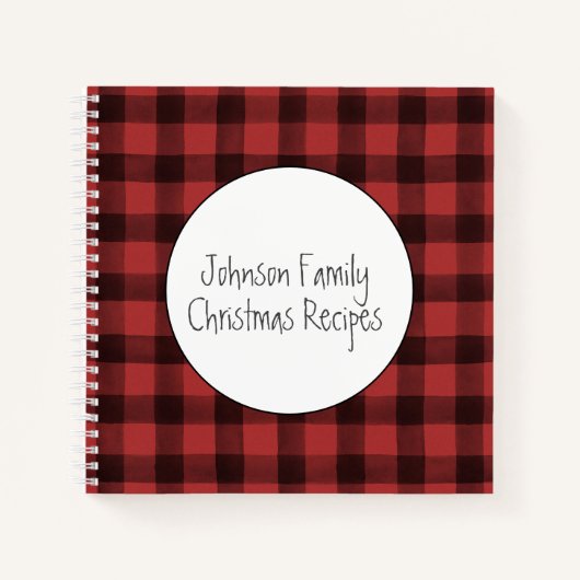 Buffelgebundelde kerstrecept voor laptop notitieboek (Voorkant)