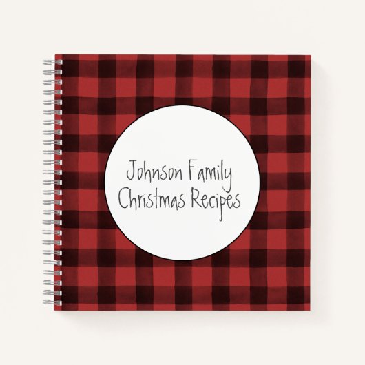 Buffelgebundelde kerstrecept voor laptop notitieboek (Voorkant)