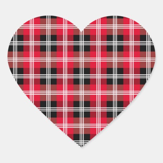 Buffelgif met witte strepen hart sticker (Voorkant)