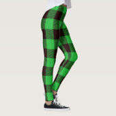 Buffelgroene zwarte vlecht leggings (Rechts)