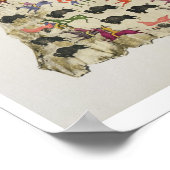 Buffeljacht (pigment op elandhuid) poster (Hoek)