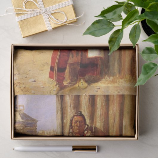 “Buffeljapon” door Charles M Russell Tissuepapier (Geschenk)