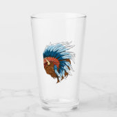 Buffelkop met indiaans adres glas (Voorkant)